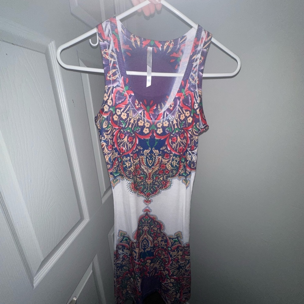 Colorful Patterned Sleeveless Dress *** FITS LIKE A XS***